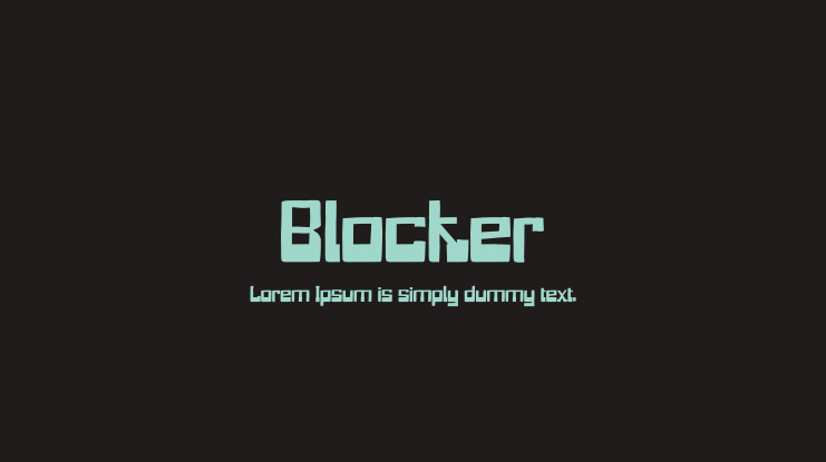 Blocker Font