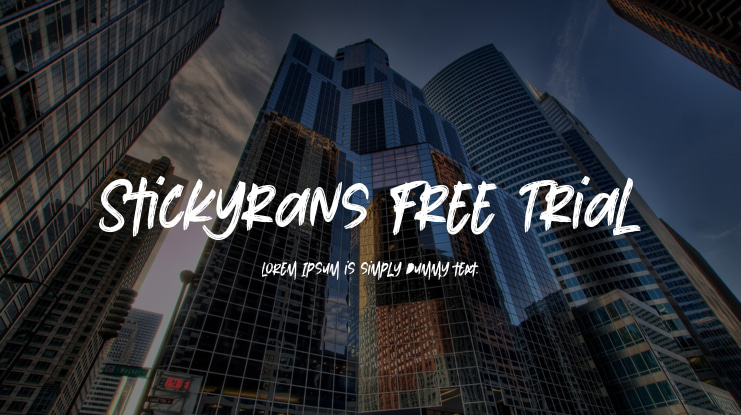 Stickyrans Free Trial Font