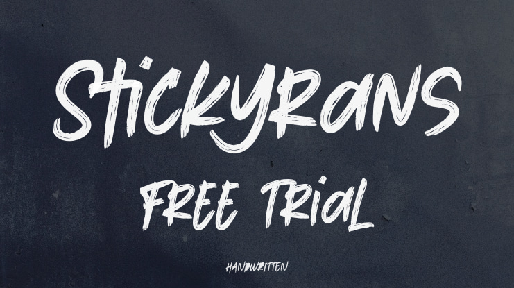 Stickyrans Free Trial Font