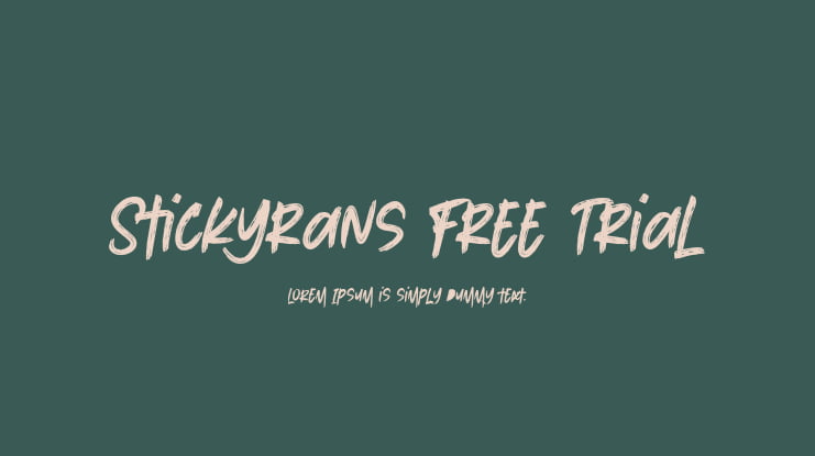 Stickyrans Free Trial Font