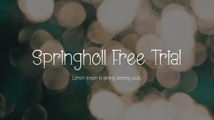 Springholl Free Trial Font
