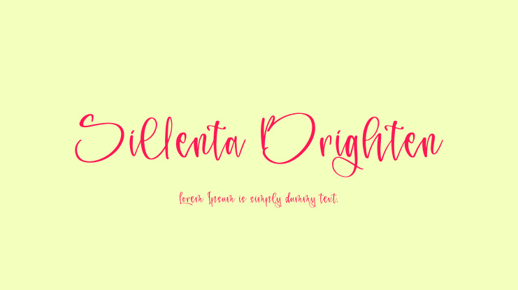 Sillenta Brighten Font