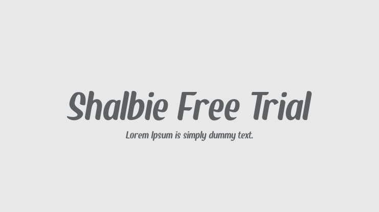 Shalbie Free Trial Font