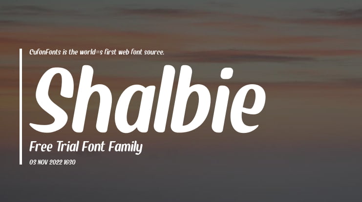 Shalbie Free Trial Font