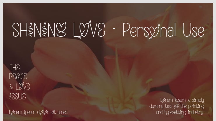 SHINING LOVE - Personal Use Font