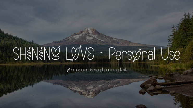 SHINING LOVE - Personal Use Font