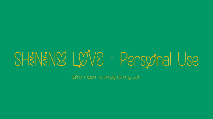 SHINING LOVE - Personal Use Font