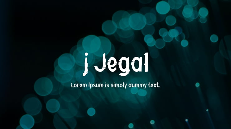 j Jegal Font