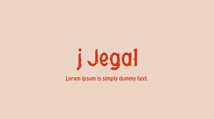 j Jegal Font