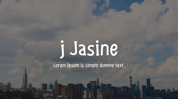j Jasine Font