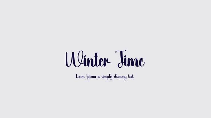 Winter Time Font