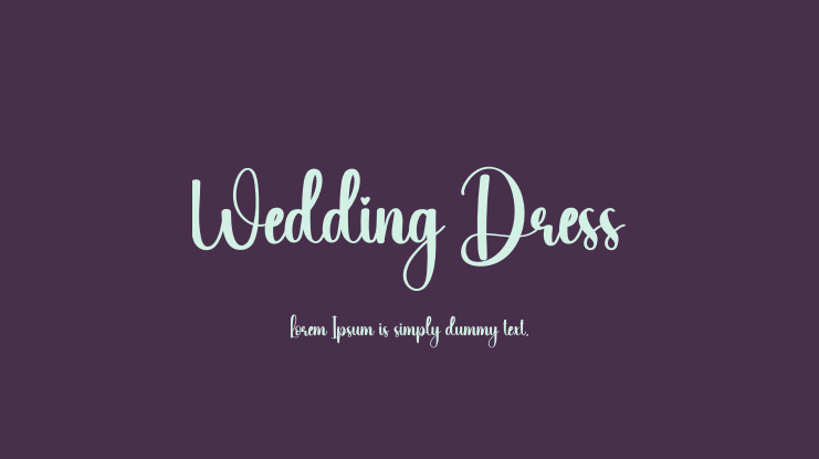 Wedding Dress Font
