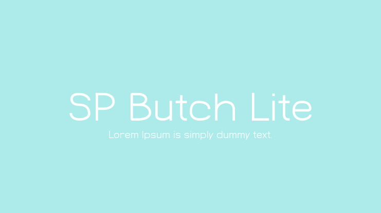 SP Butch Lite Font Family