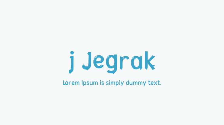 j Jegrak Font