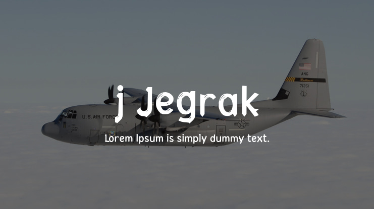 j Jegrak Font