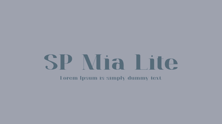 SP Mia Lite Font Family