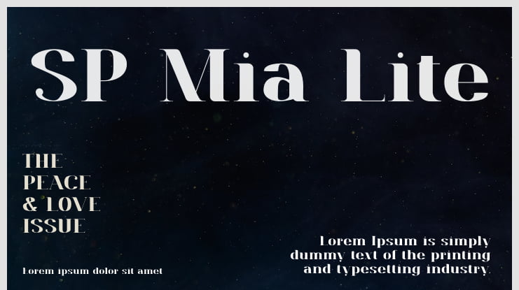 SP Mia Lite Font Family