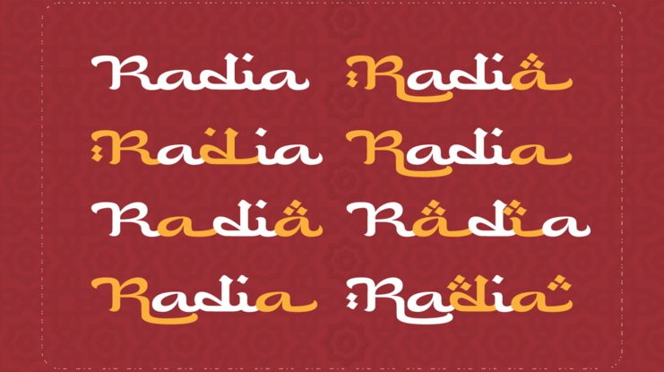 Radia - An Arabic Style Typeface Font