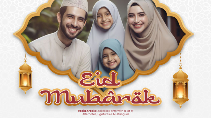 Radia - An Arabic Style Typeface Font