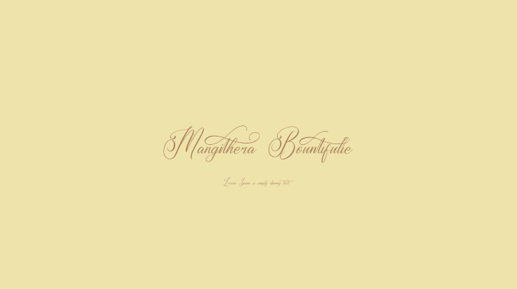 Mangithera Bountifulie Font