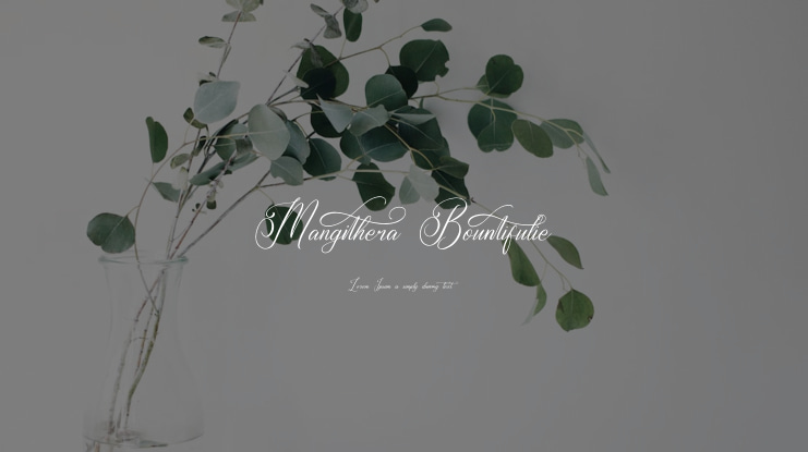 Mangithera Bountifulie Font