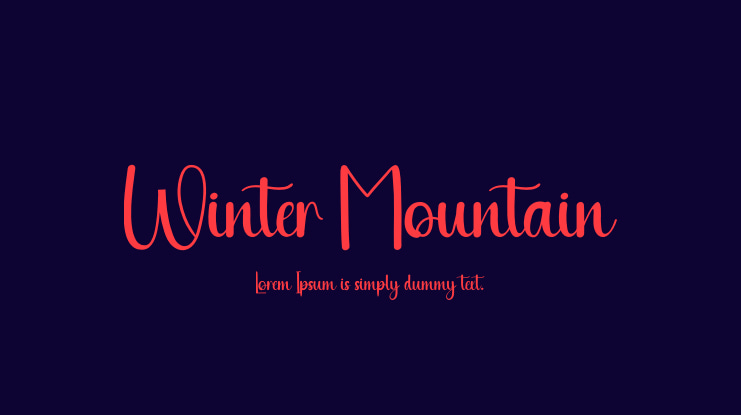 Winter Mountain Font
