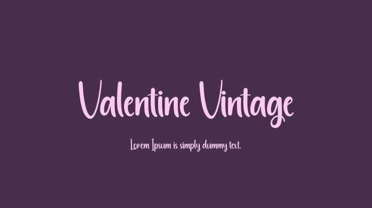 Valentine Vintage Font