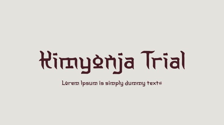 Kimyonja Trial Font