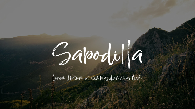 Sapodilla Font Family