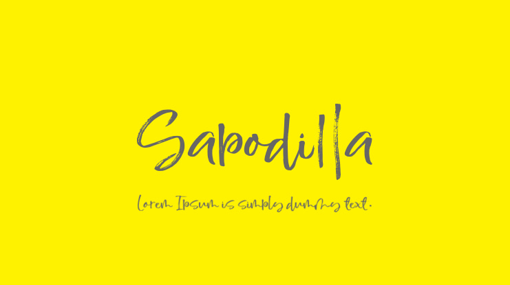 Sapodilla Font Family