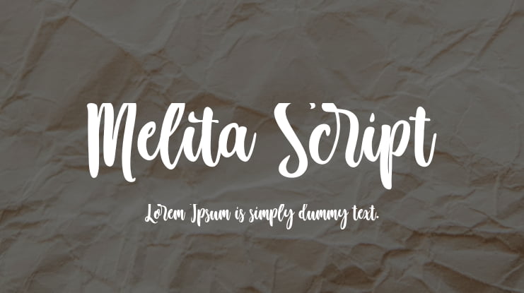 Melita Script Font