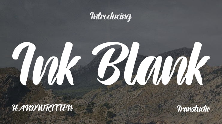 Ink Blank Font Family