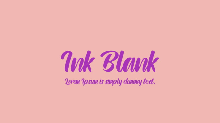 Ink Blank Font Family