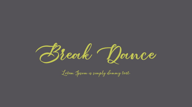 Break Dance Font Family