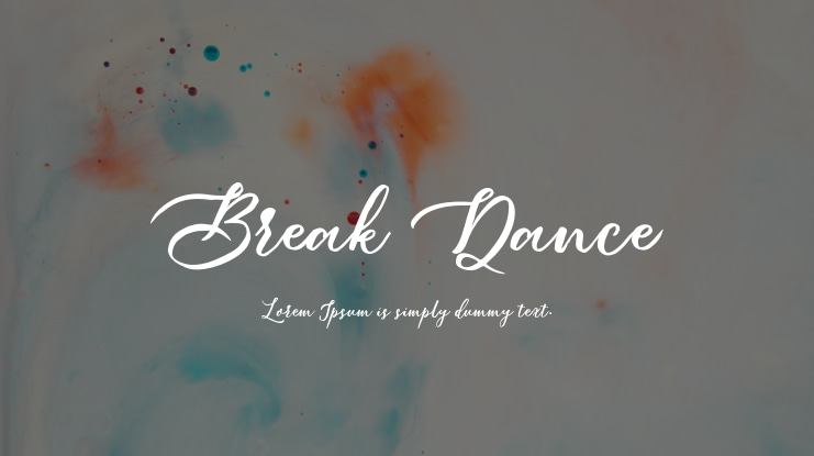 Break Dance Font Family
