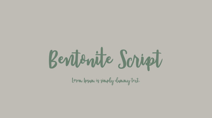 Bentonite Script Font