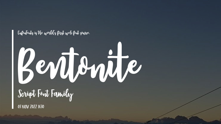 Bentonite Script Font