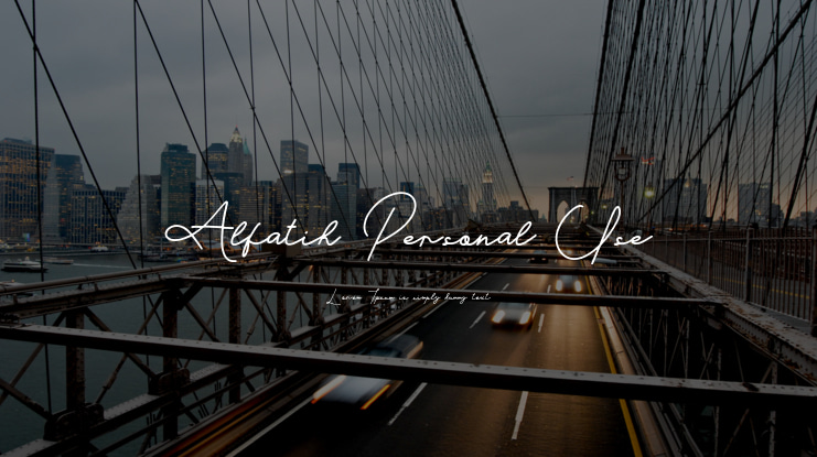 Alfatih Personal Use Font