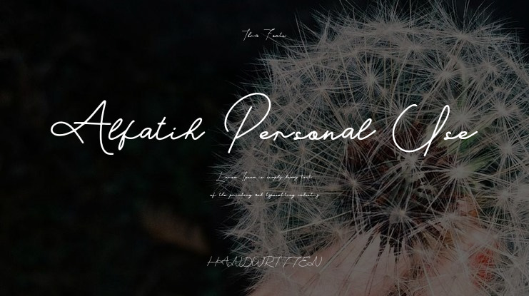 Alfatih Personal Use Font