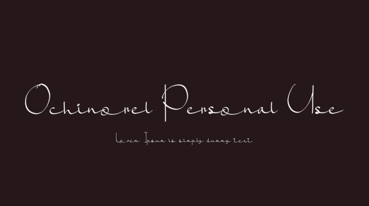 Ochinorel Personal Use Font