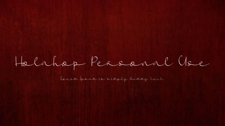 Holahop Personal Use Font