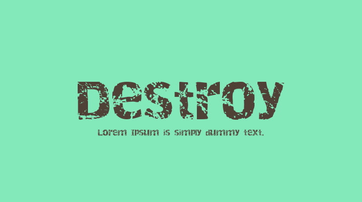 Destroy Font