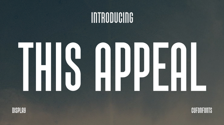 This Appeal Font