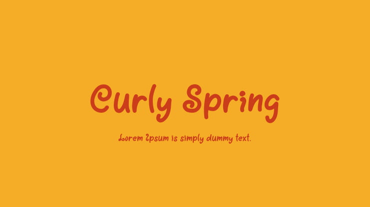 Curly Spring Font