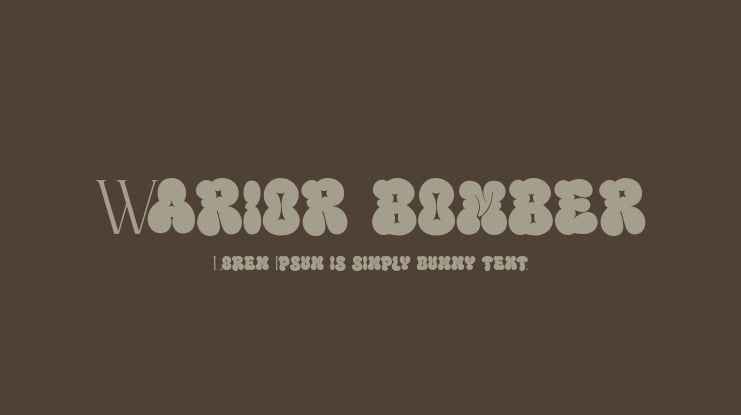 Warior bomber Font