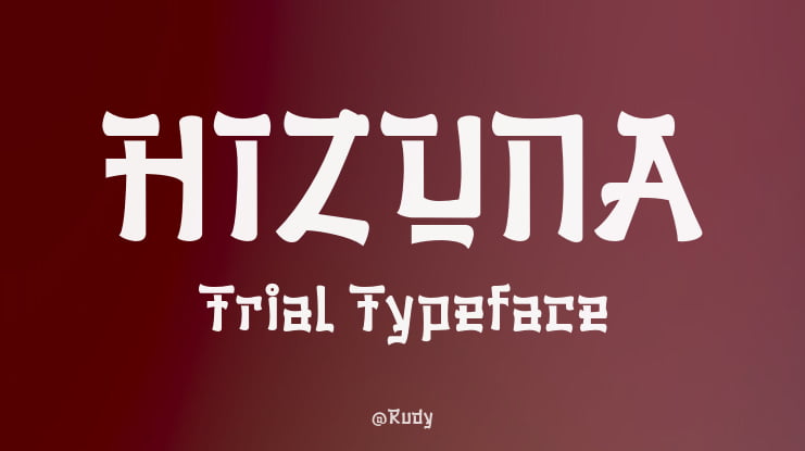 HIZUNA Trial Font