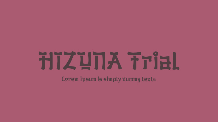 HIZUNA Trial Font