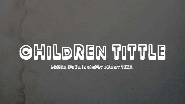 Children Tittle Font