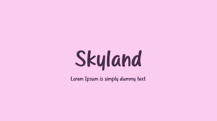 Skyland Font