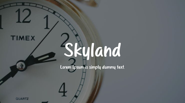 Skyland Font